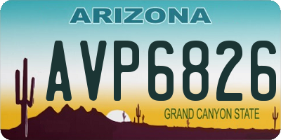 AZ license plate AVP6826