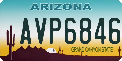 AZ license plate AVP6846