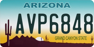 AZ license plate AVP6848