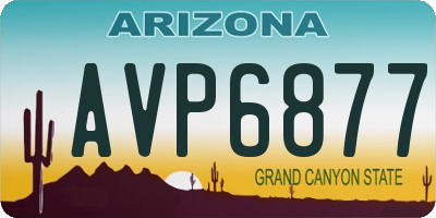 AZ license plate AVP6877