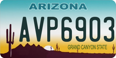 AZ license plate AVP6903