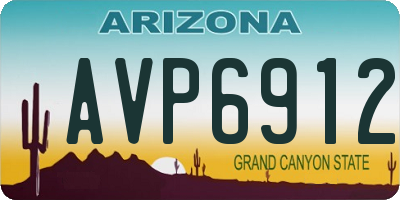 AZ license plate AVP6912