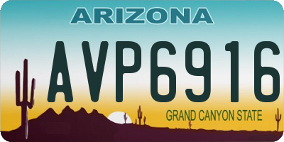AZ license plate AVP6916