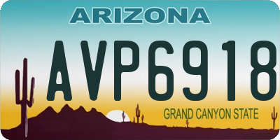 AZ license plate AVP6918