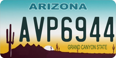AZ license plate AVP6944
