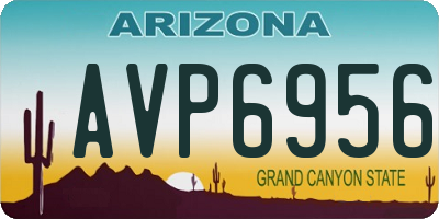 AZ license plate AVP6956