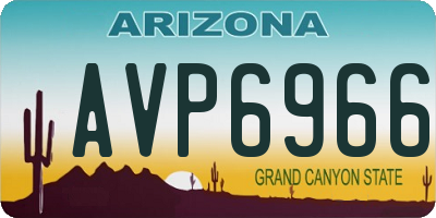 AZ license plate AVP6966