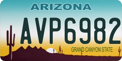 AZ license plate AVP6982