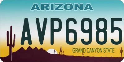 AZ license plate AVP6985