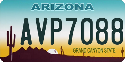 AZ license plate AVP7088