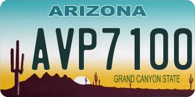 AZ license plate AVP7100