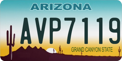 AZ license plate AVP7119