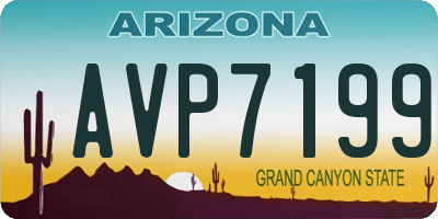 AZ license plate AVP7199