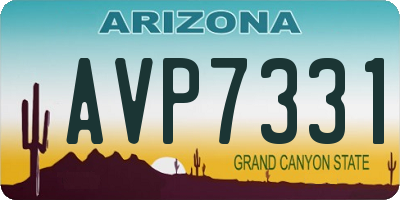 AZ license plate AVP7331