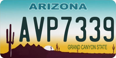 AZ license plate AVP7339