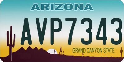AZ license plate AVP7343