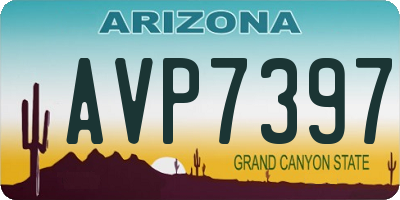 AZ license plate AVP7397
