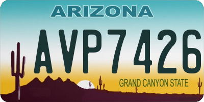 AZ license plate AVP7426