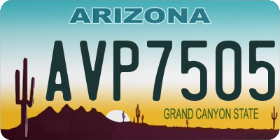 AZ license plate AVP7505
