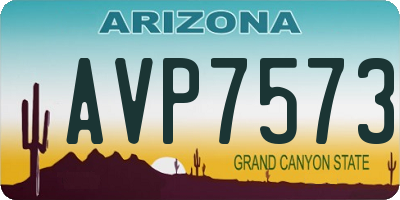 AZ license plate AVP7573