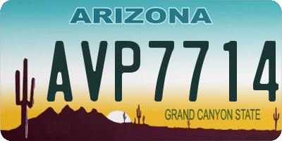 AZ license plate AVP7714