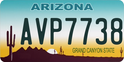 AZ license plate AVP7738