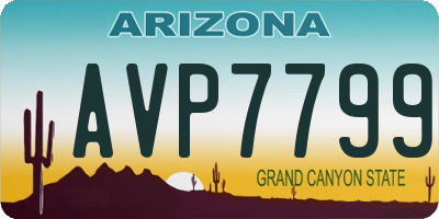 AZ license plate AVP7799
