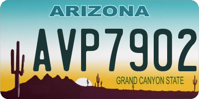 AZ license plate AVP7902