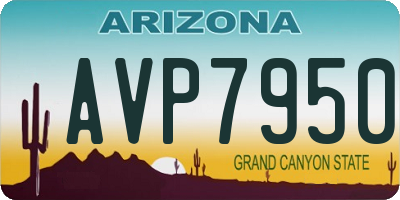 AZ license plate AVP7950
