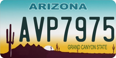 AZ license plate AVP7975
