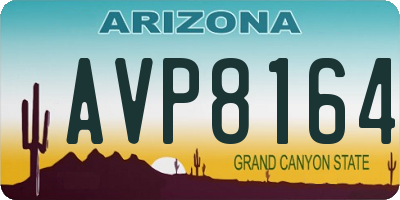 AZ license plate AVP8164