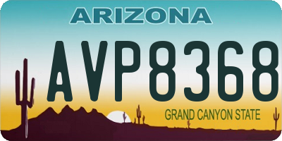 AZ license plate AVP8368
