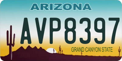AZ license plate AVP8397