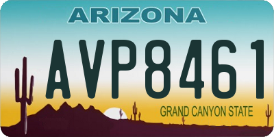 AZ license plate AVP8461