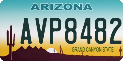 AZ license plate AVP8482
