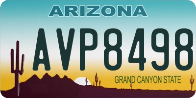 AZ license plate AVP8498