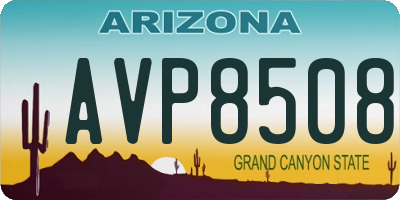 AZ license plate AVP8508