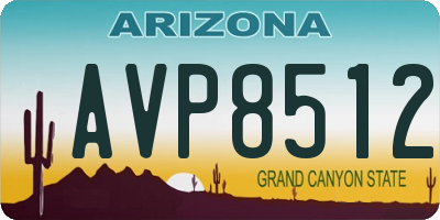 AZ license plate AVP8512