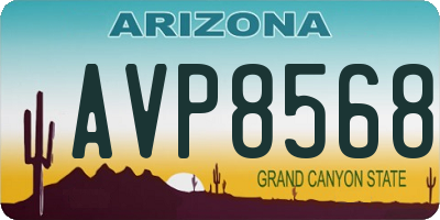 AZ license plate AVP8568