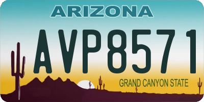 AZ license plate AVP8571
