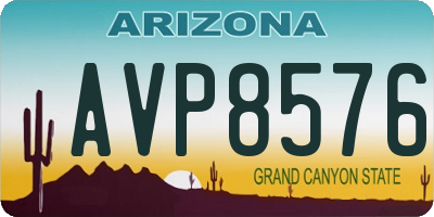 AZ license plate AVP8576
