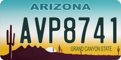 AZ license plate AVP8741