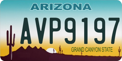 AZ license plate AVP9197