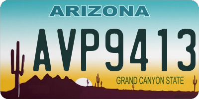 AZ license plate AVP9413