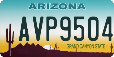 AZ license plate AVP9504