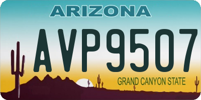 AZ license plate AVP9507