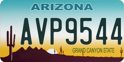 AZ license plate AVP9544