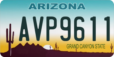 AZ license plate AVP9611