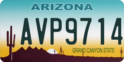 AZ license plate AVP9714