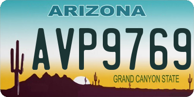 AZ license plate AVP9769